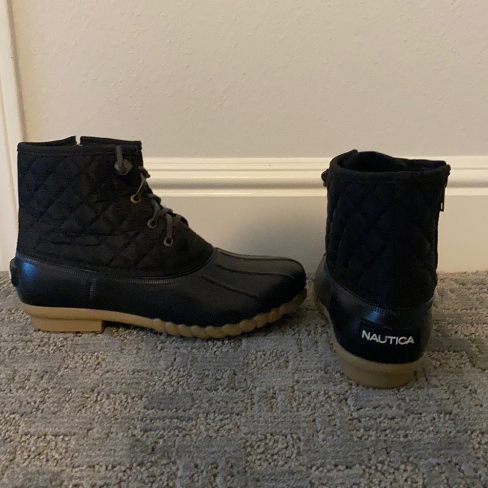Nautical duck boots.